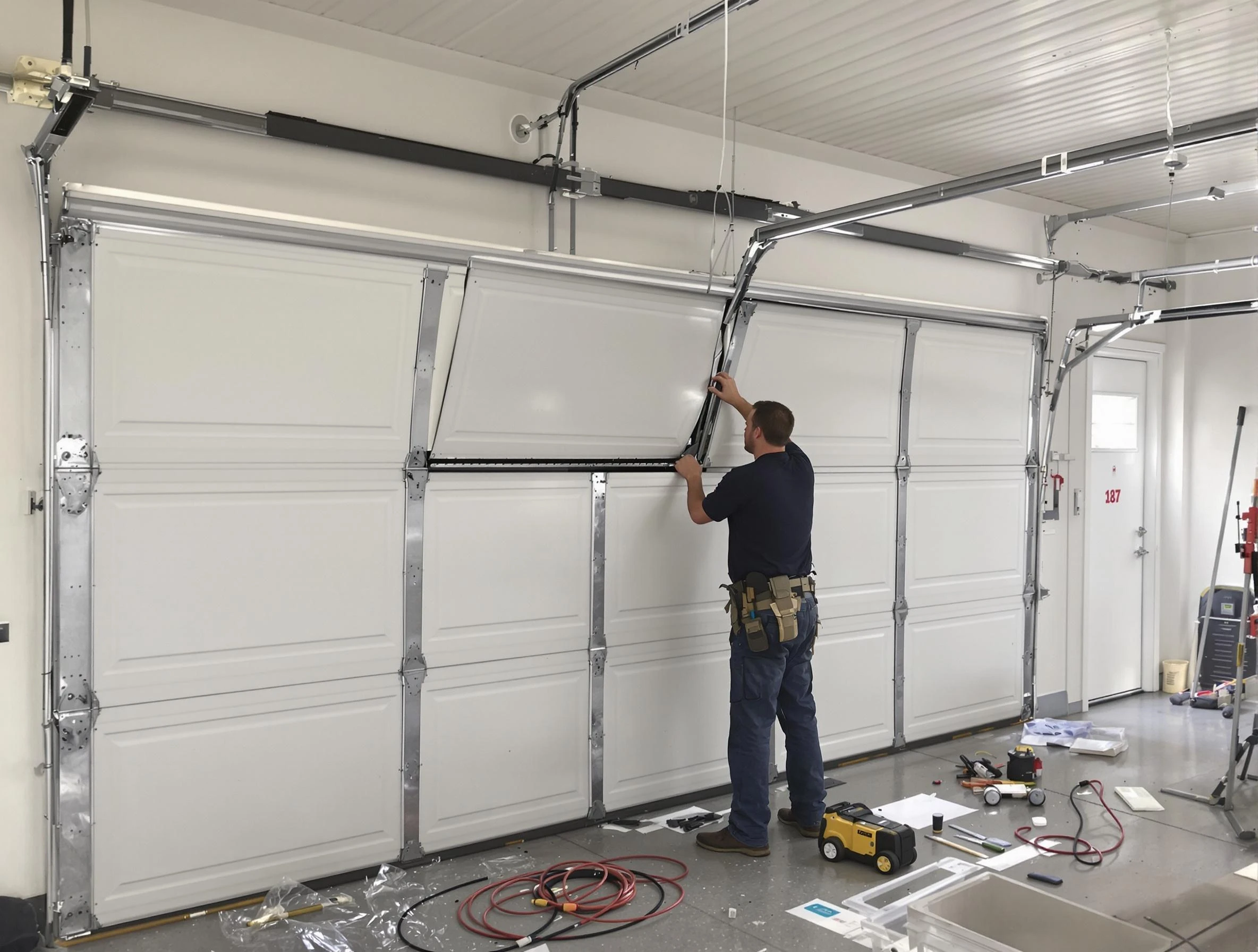 Garage Door Section Replacement in Milton