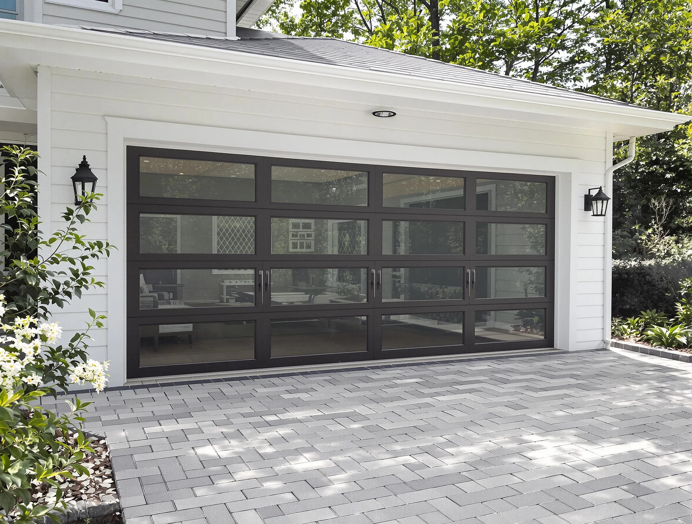 Milton Garage Door Repair design specialist presenting custom garage door options to Milton homeowner