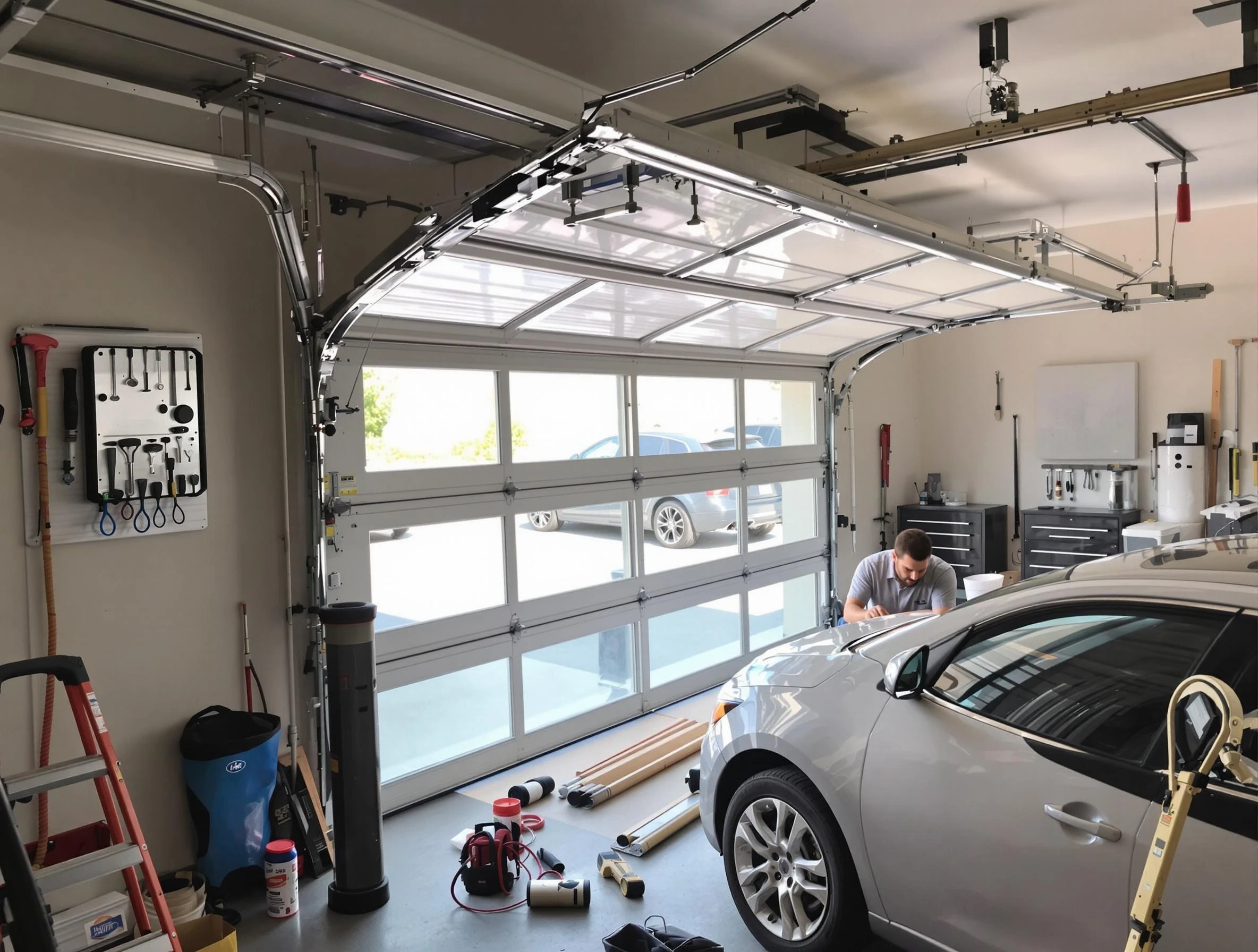 Garage door noise reduction service by Milton Garage Door Repair in Milton